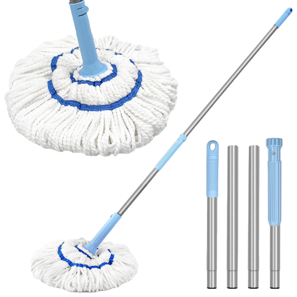 Hand wash-free twist rotating mop floor